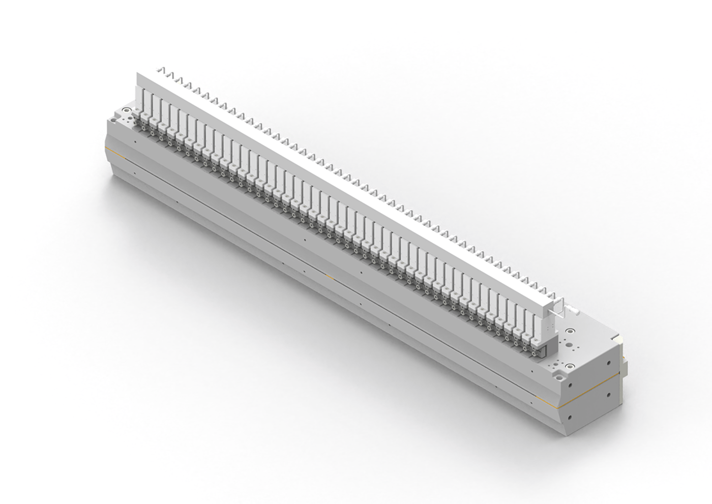 Breitschlitzdüse mit automatischer T-Bar Verstellung über Linearaktuatoren in groß