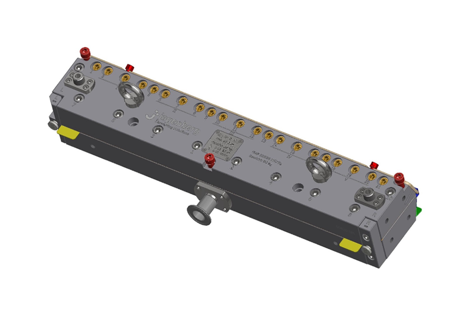 Slot Die with manual, flexible lip adjustment via differential screws 
